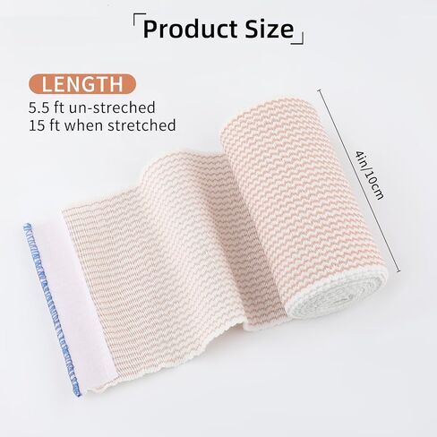 36Pcs 4 Inch Elastic Bandage Wrap with Self Closure on Both Ends, Athletic Stretchable Bandage Wrap, Compression Wrap Bandage for Legs, Knees, Ankles, Wrists, Elbows, Shoulders in Saudi Arabia