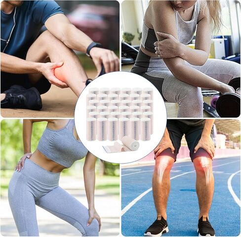 36Pcs 4 Inch Elastic Bandage Wrap with Self Closure on Both Ends, Athletic Stretchable Bandage Wrap, Compression Wrap Bandage for Legs, Knees, Ankles, Wrists, Elbows, Shoulders in Saudi Arabia