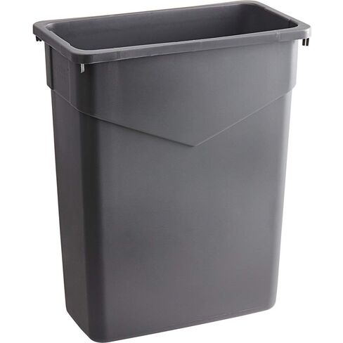 PRO&Family 60 Qt. / 15 Gallon / 57 Liters Gray Slim Rectangular Trash Can Trash Bag Included Trash Bin Kitchen Trash Can Recycling Bins Plastic Bin Garbage Can. in Kuwait