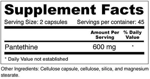 Wellness Resources Pantethine - Active Vitamin B5. Vegan (300mg, 90 Capsules) in Saudi Arabia