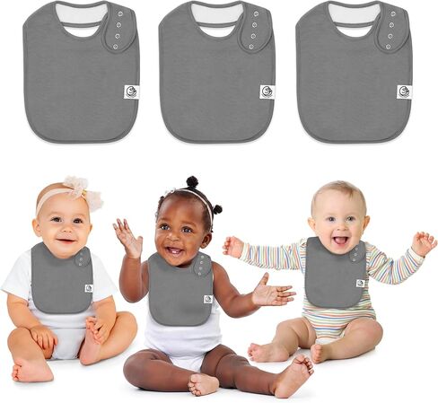 Baby Bibs for Boys & Girls - القطن العضوي ، سال لعابهات وامسدة للغاية مع اللقطات القابلة للتعديل - 3 عبوات in Saudi Arabia
