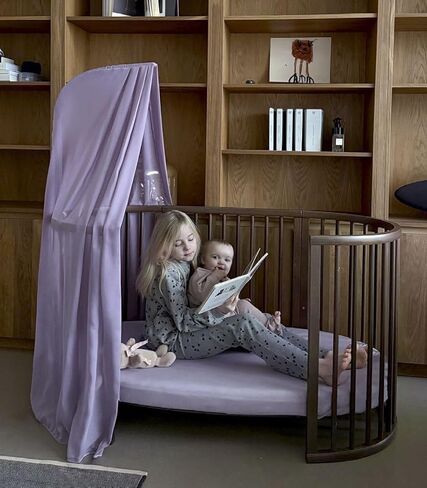 Stokke Sleepi Fitted Sheet V3, Flower Ecru - Compatible with Sleepi Bed V3 & Mattress V3 - Washable - 100% Fine Cotton Percale in Saudi Arabia