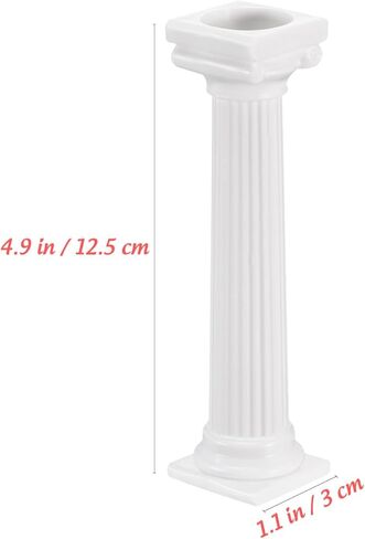 STOBAZA Roman Cake Pillars Set 8 Pieces 4.92 Inch Tall Cake Support Columns for Tiered Wedding and Birthday Cakes Diy Decoration Stands in Kuwait