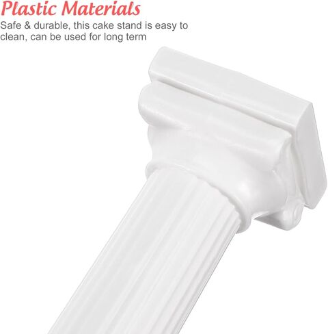 STOBAZA Roman Cake Pillars Set 8 Pieces 4.92 Inch Tall Cake Support Columns for Tiered Wedding and Birthday Cakes Diy Decoration Stands in Kuwait