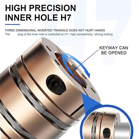 CNC Motor Diaphragm Couplings Double Disc Clamp Type Flexible Shaft Coupler(22X22) in Saudi Arabia