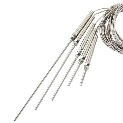 Screw Thermocouple M8 1m 2m 3m 5m Type K J PT100 50mm 100mm 150mm 200mm Compression Spring Probe Temperature Sensor(3m M8 K,100mm) in Saudi Arabia
