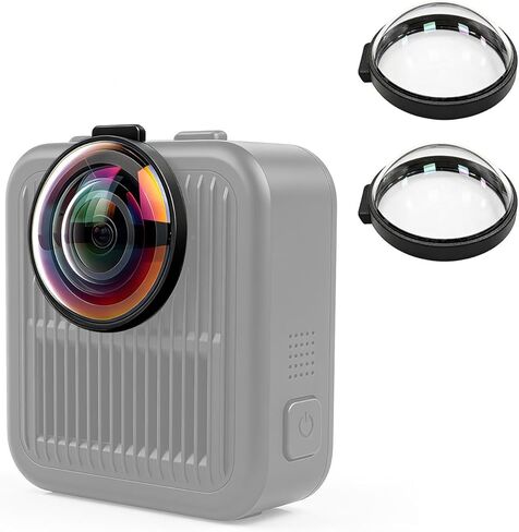 Compatible for Ricoh Theta SC2 / S/V Sticky Lens Guards, Spherical PC Protective Cover Cap & Lens Case Action Camera Accessories in Saudi Arabia