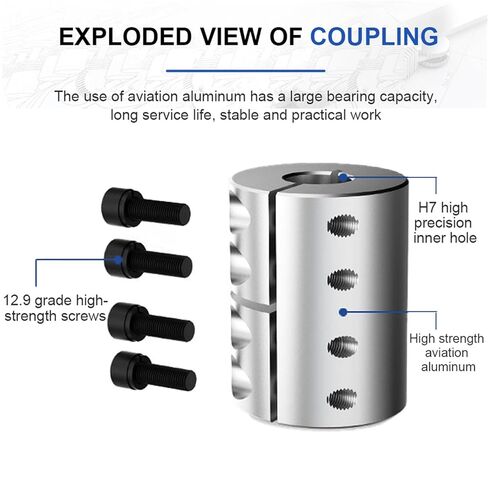 Aluminum Encoder Shaft Rigid Coupling Integral High Torque Coupler 3 4 5 8 mm Bore Diameter(LL-B-D16L16-3X4) in Saudi Arabia
