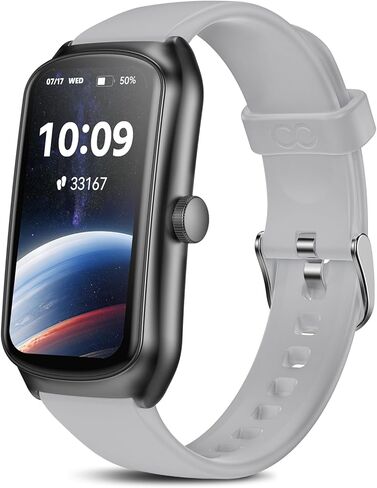 ساعة AMOLED لتتبع اللياقة البدنية مع معدل ضربات القلب 24/7/مراقب SpO2/النوم، ساعة ذكية مقاومة للماء IP68، عداد الخطوات والسعرات الحرارية، عداد الخطى، أجهزة تتبع النشاط الصحي للسباحة والساعات الذكية للنساء والرجال in Kuwait