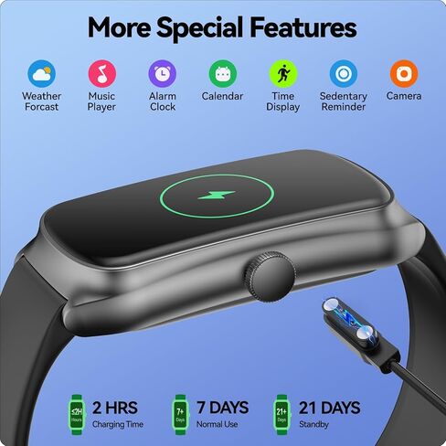 ساعة AMOLED لتتبع اللياقة البدنية مع معدل ضربات القلب 24/7/مراقب SpO2/النوم، ساعة ذكية مقاومة للماء IP68، عداد الخطوات والسعرات الحرارية، عداد الخطى، أجهزة تتبع النشاط الصحي للسباحة والساعات الذكية للنساء والرجال in Saudi Arabia