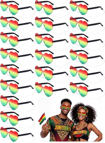 24 Pack Mardi Gras Glasses Gold Purple Green Heart Sunglasses Bulk Mardi Gras Eyeglasses Carnival Costume Accessories Outfit for Parade Throws Party Supplies in Saudi Arabia