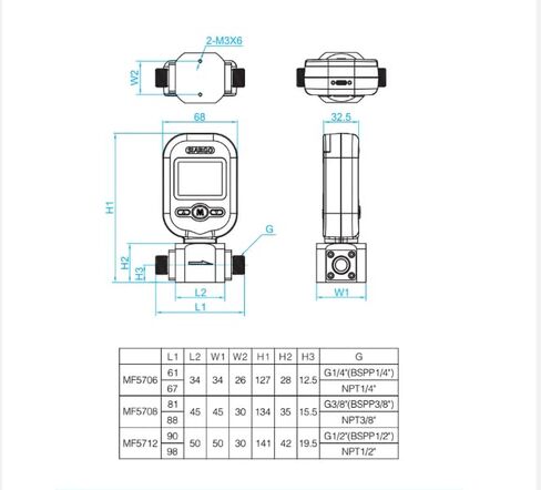 Portable Digital Gas Flow Meter - Thermal Mass Flow Tester for Air, Oxygen, Nitrogen, CO2, 0-20L/min, RS485 Modbus, Battery Powered (MF5706 (0-20L/min) in Saudi Arabia