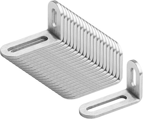 20 Pcs 1-7/8"L x 3/4" W x 1-1/8"H Slotted Corner Brace, Adjustable L Angle Bracket, 1/8" Thick in Saudi Arabia