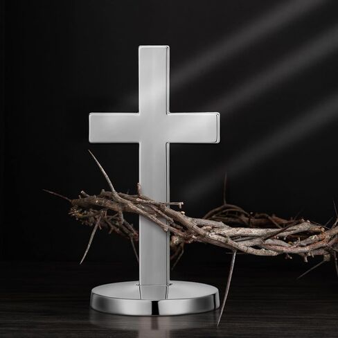Otoolling 12 Pcs Christian Metal Mini Cross with Stand Bulk 2.36 Inch Tiny Cross for Church Prayer Baptism Favors Mini Christian Religious Gift for Table Centerpieces Christmas Home Decor(Gold) in Saudi Arabia