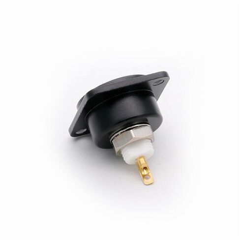 10Pcs/lot BNC Chassis Panel Mount BNC Female Jack Socket Soldering RF Coaxial Wire Connector Black Color(Black) in Saudi Arabia