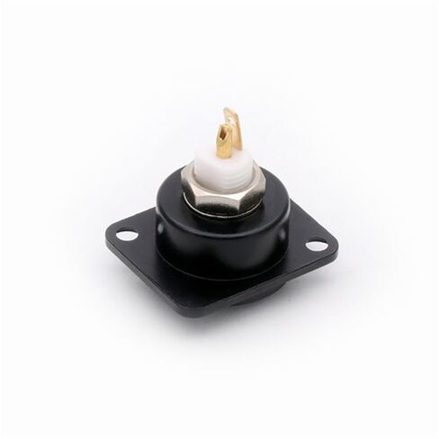 10Pcs/lot BNC Chassis Panel Mount BNC Female Jack Socket Soldering RF Coaxial Wire Connector Black Color(Black) in Saudi Arabia