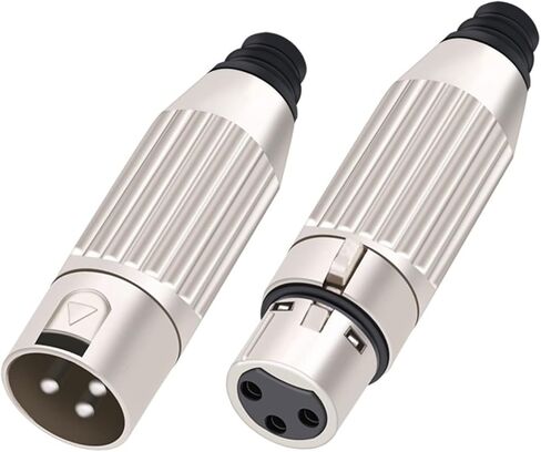 X L R 3 Pin Male Female Plug X L R Audio Microphone Connector M I C for Cable Soldering Straight Adapter 1Pcs(D1033F-Black) in Saudi Arabia