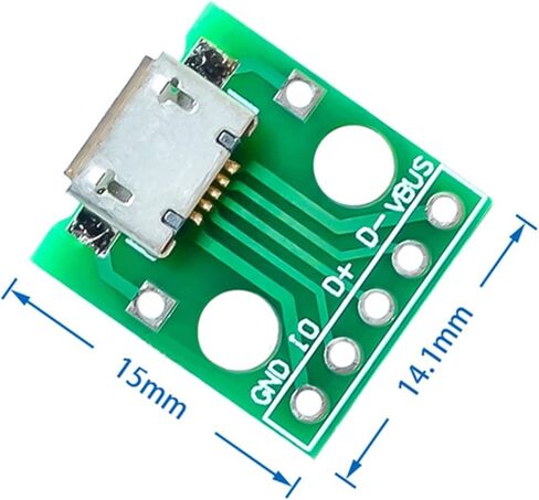 10 قطعة المصغّر USB إلى DIP محول 5pin موصل سالب لوحة لوحة أنثى 5-Pin Pinboard B نوع PCB 2.54 مللي متر in Saudi Arabia