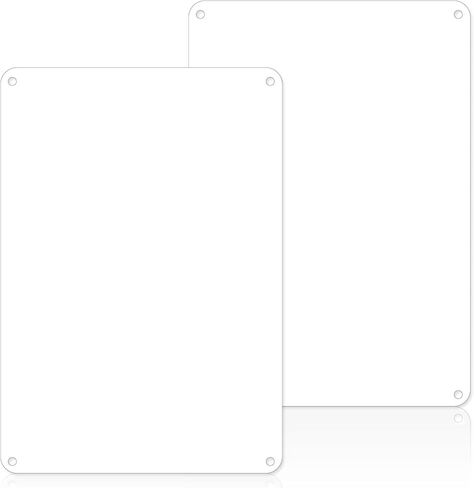 2 Pcs Metal Signs for Outside White Blank Metal Sign 10 x 7 Inches Blank Aluminum Sign Rust Free Aluminum Weather-Resistant Easy Mounting for Indoor Outdoor Use in Saudi Arabia