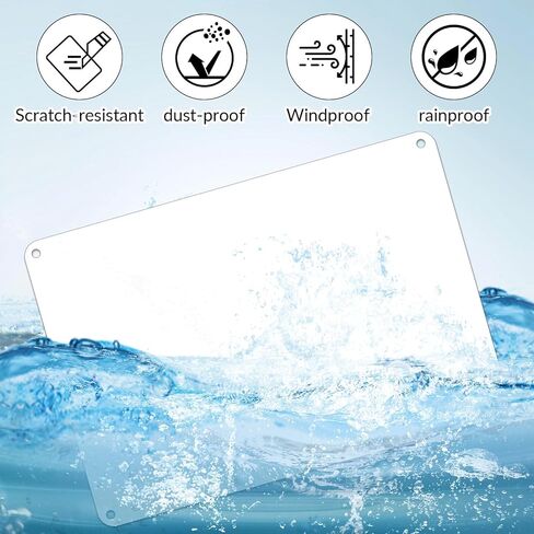 2 Pcs Metal Signs for Outside White Blank Metal Sign 10 x 7 Inches Blank Aluminum Sign Rust Free Aluminum Weather-Resistant Easy Mounting for Indoor Outdoor Use in Saudi Arabia