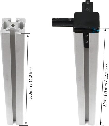 8Pcs 10, 25 Series Aluminum Extrusion Profile Tri Bracket 3-Way End Cap Corner Right Angle 1" x 1" 1 Inch Connector with Screws for 1010 2525 Extruded Aluminium Esquina Profil in Saudi Arabia