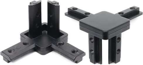 8Pcs 10, 25 Series Aluminum Extrusion Profile Tri Bracket 3-Way End Cap Corner Right Angle 1" x 1" 1 Inch Connector with Screws for 1010 2525 Extruded Aluminium Esquina Profil in Saudi Arabia