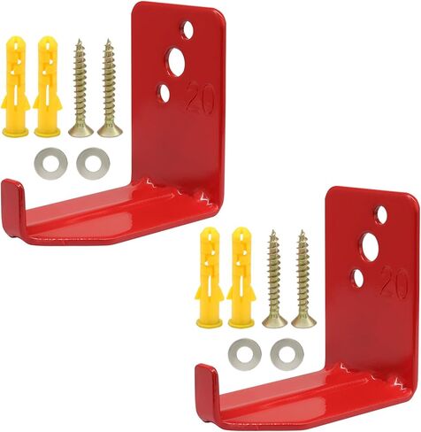 20 Lbs Universal Transverse Hole Design Fire Extinguisher Bracket, Fire Extinguisher Mounts Holder Easy to Install, Suitable for Workshop Garage or Home Use/DIY Enthusiasts（2 Pack） in Saudi Arabia