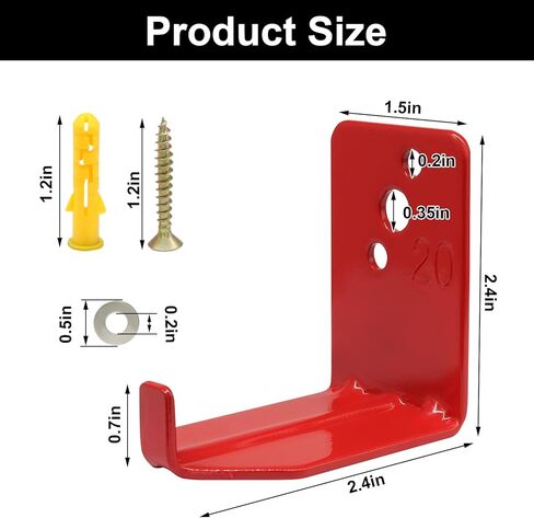 20 Lbs Universal Transverse Hole Design Fire Extinguisher Bracket, Fire Extinguisher Mounts Holder Easy to Install, Suitable for Workshop Garage or Home Use/DIY Enthusiasts（2 Pack） in Saudi Arabia