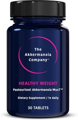 Akkermansia Company Healthy Weight - Akkermansia Probiotic, Akkermansia Muciniphila, GLP-1, Metabolic Vitamins, GLP-1 Supplement for Gut Health, Chromium, Green Tea Leaf - 30 Tablets (Pack of 1) in Saudi Arabia