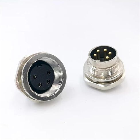 Sensor Connector M16 Flange Socket Male&Female Panel Back Mount 2 3 4 5 6 7 8Pin 1Pcs(Male Insert,3P) in Saudi Arabia