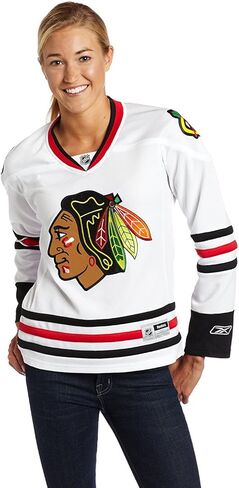 قميص NHL Chicago Blackhawks للسيدات باللون الأبيض NHL Premier in Saudi Arabia