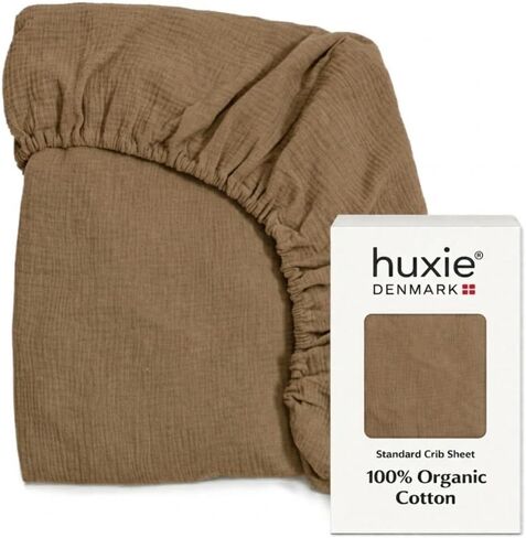 صفائح أسرة-ورقة سرير شاش من القطن العضوي-الحجم القياسي للطفل والطفلة 28 "× 52" فائقة النعومة والتنفس. (طبيعي) in Kuwait