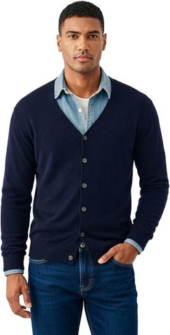 KVSS Men's Machine Washable 100% Pure Cashmere V-Neck Cardigan, Button Down Sweater for Mens | Luxury from Inner Mongolia in Saudi Arabia