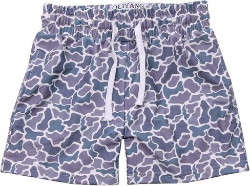 شورت سباحة للأولاد سريع الجفاف للأطفال مزود بجيوب، شورت سباحة للأطفال مطبوع عليه رقعة الشطرنج in Kuwait