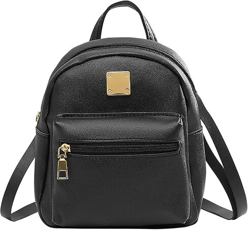 Women Backpack, PU Women's Fashion Backpacks, Backpack Purse with Detachable Shoulder Strap, Mini Daypack Bag for Travel(Black) in Saudi Arabia