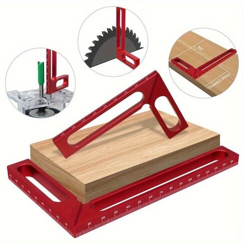 Woodworking 90° Precision Square – Aluminum Alloy Right Angle Ruler for Edge Marking & Carpentry (L) in Saudi Arabia