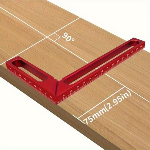 Woodworking 90° Precision Square – Aluminum Alloy Right Angle Ruler for Edge Marking & Carpentry (L) in Saudi Arabia