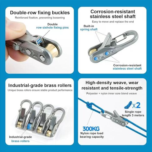 Outdoor Rope Tightening Tool & Tensioner 6-Pack – Paracord Adjustment Cord Tensioner – Heavy-Duty Tie Down for Camping, Tarps, Boating & Outdoor Gear –Includes Reflective Cord & Carry Case (1) in Saudi Arabia