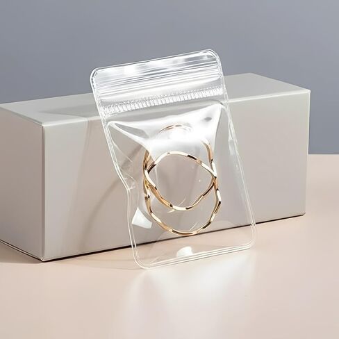 100 Pcs Self-Seal Plastic Bags-Small Resealable Zip Plastic Pouches,Clear Jewelry Storage Bags for Travel,3.1''x2.3'' in Saudi Arabia