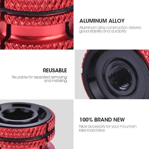 Mountain Bike Fork Headset, Expanding Sunflower Stem for Bicycle Handlebar (Red), Packed in Bubble Bag in Saudi Arabia