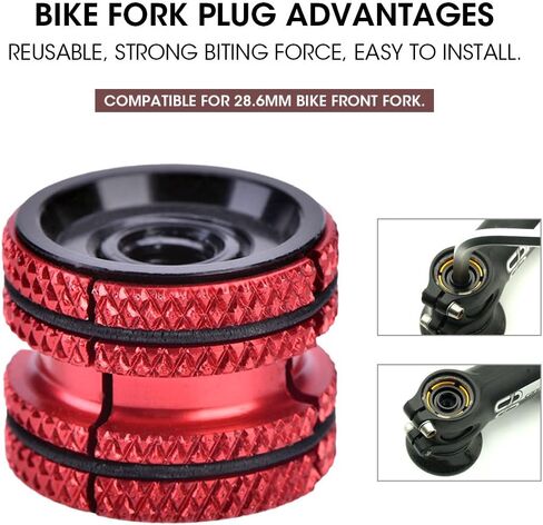 Mountain Bike Fork Headset, Expanding Sunflower Stem for Bicycle Handlebar (Red), Packed in Bubble Bag in Saudi Arabia