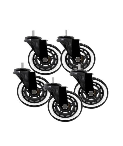 5-Pack 3-inch PU Screw Roller ice Wheel electrophoresis Equipment Scooter Universal Silent Caster in Saudi Arabia