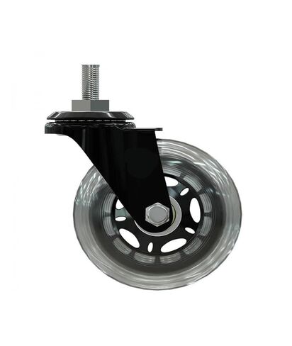 5-Pack 3-inch PU Screw Roller ice Wheel electrophoresis Equipment Scooter Universal Silent Caster in Saudi Arabia
