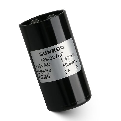 مكثف بدء تشغيل المحرك CD60، 400–480 فائق التوهج، 110–125VAC، 50/60 هرتز، مكثف بدء مستدير لمحرك التيار المتردد، ضاغط الهواء، مضخة الآبار، مضخة حمام السباحة، مروحة in Kuwait