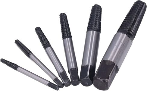 6Pcs Screw Extractor Efficient Fast Carbon Steel Lightweight Portable Screw Removal Tool for Broken Screw in Saudi Arabia