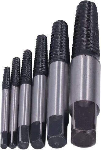 6Pcs Screw Extractor Efficient Fast Carbon Steel Lightweight Portable Screw Removal Tool for Broken Screw in Saudi Arabia