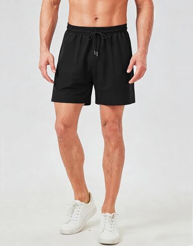 Men's 5''/ 7'' Cotton Shorts Gym Lounge Shorts with Zipper Pockets for Workout Casual Summer in Saudi Arabia