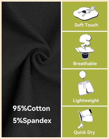 Men's 5''/ 7'' Cotton Shorts Gym Lounge Shorts with Zipper Pockets for Workout Casual Summer in Saudi Arabia