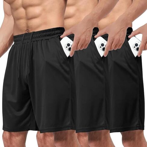 Men’s Athletic Shorts with Elastic Waistband Adjustable Drawstring Loose Fit Lightweight and Breathable Sportswear in Saudi Arabia