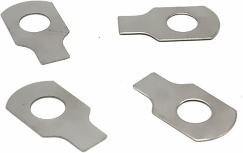 غسالات Mdingbao-Flat M5/M6/M8/M10/M12-M42 مع غسالة لسان واحدة من الفولاذ المقاوم للصدأ 304، مقاومة للتآكل ومتينة (القطر الداخلي: M5 50 قطعة) in Saudi Arabia